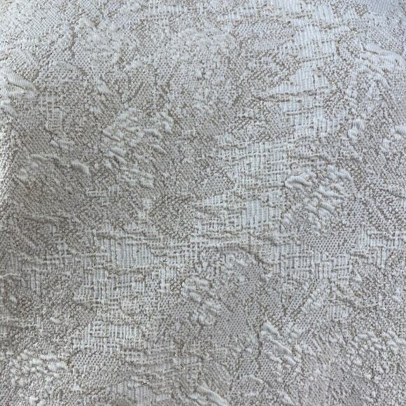 Taylor Cream Glittery Metallic Textured Sleeveless Round Neck Sheath Dress Sz 6 - Picture 5 of 7